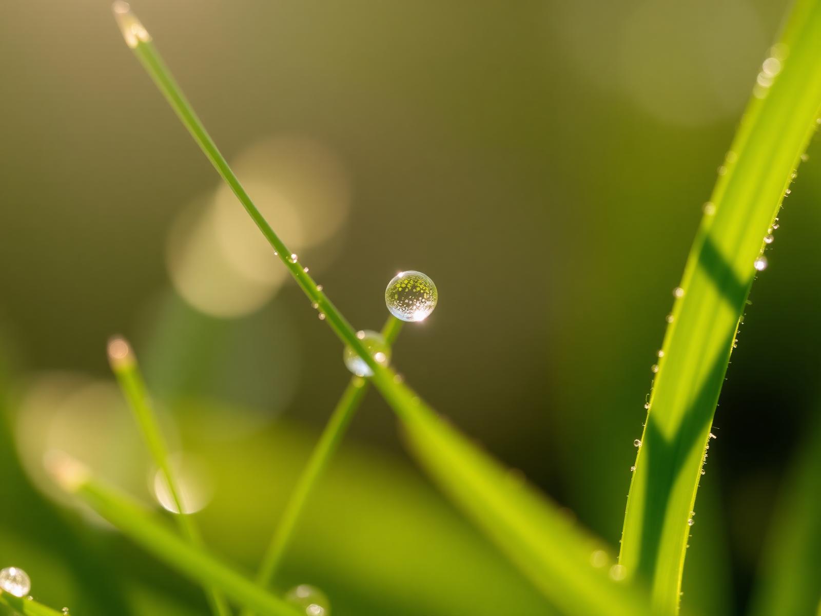 Dew on fresh grass