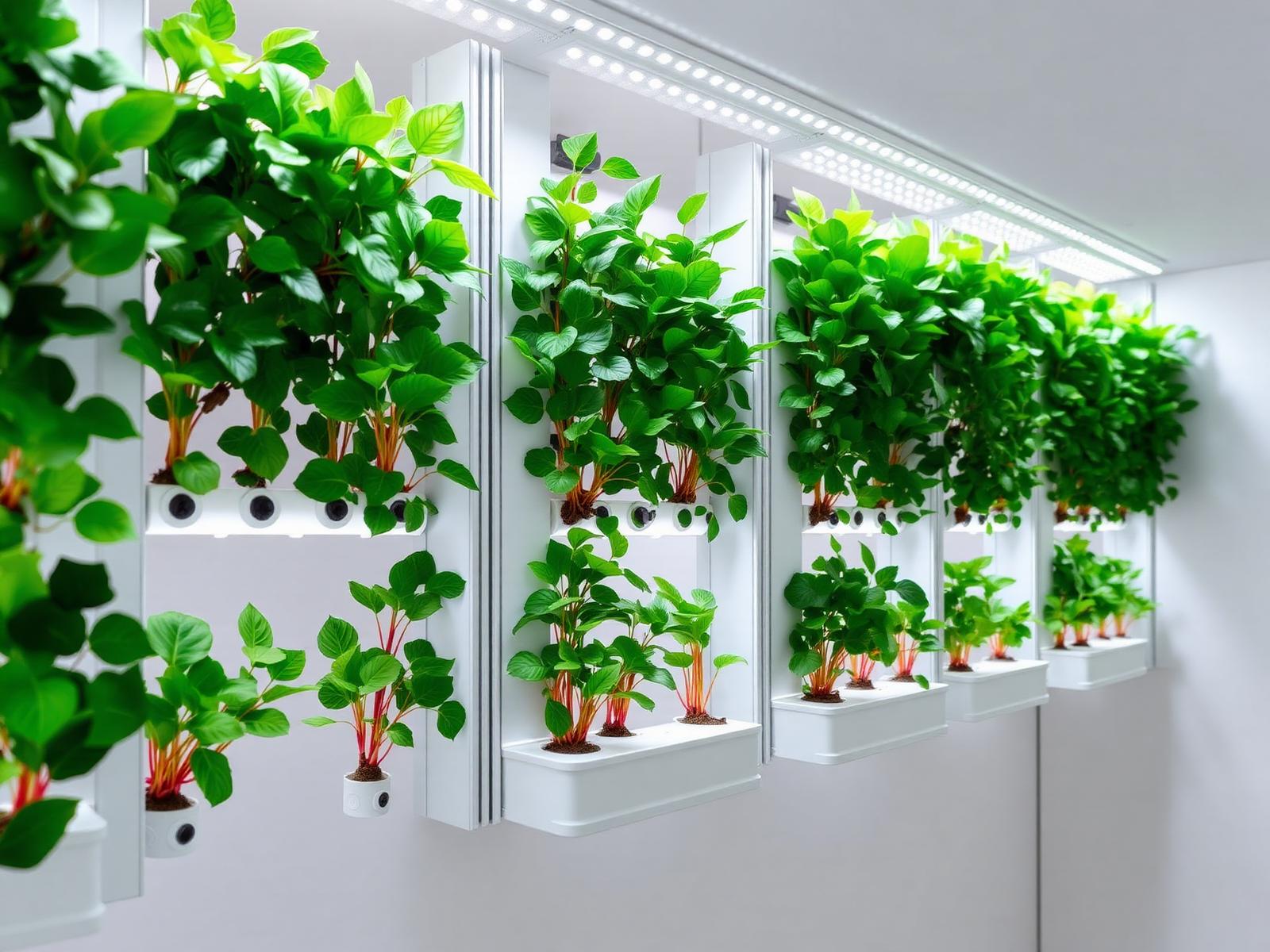 Modern hydroponic vertical garden